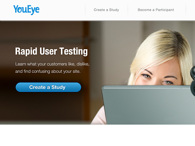 YouEye Site Homepage re-design, concept.2