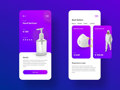 Corona Virus UiUx Product page