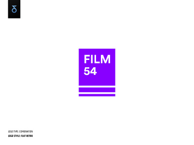 Film studio logo - flat retro