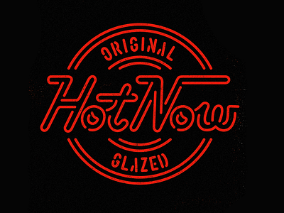 Hot Now donuts glaze hotnow illustration neon sweets type typogrpahy