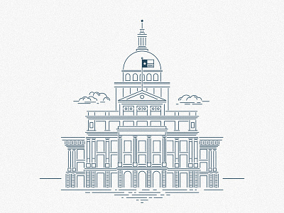 Texas Capitol capitol illustration line lineweight minimal texas