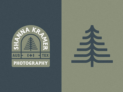 Shanna Kramer Photography badge brand illustration logo mark photographer shield tree