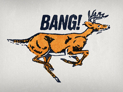 BANG! animal animal logo animals archive brand brand design branding deer deer illustration deer logo design illustration logo rough type