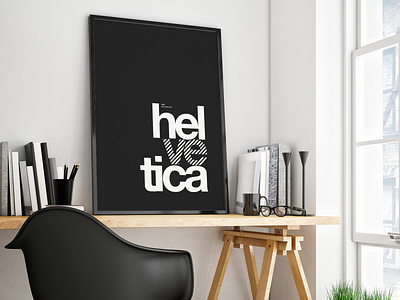 helvetica hel ve tica Typography Poster