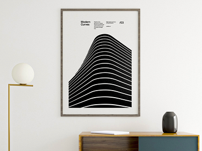 Modern Curves 03 architecture bauhaus grids helvetica minimal minimalistic modern architecture poster poster design swiss typography ui