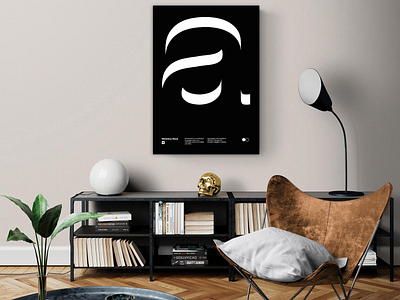 Poster Helvetica Neue a - typographic minimalistic poster