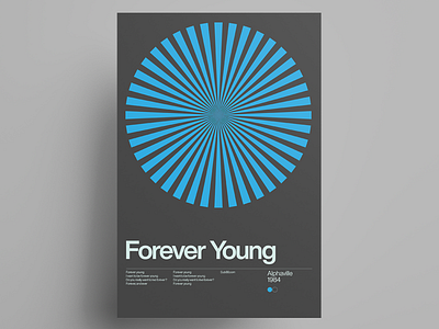 Forever Young - Alphaville 1984 - New wave Swiss Design Poster