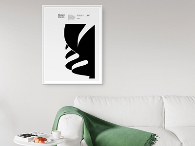 Modern Curves 07, Modern Architecture Design Poster architecture bauhaus curves design graphic design helvetica home decor illustration interior logo minimal minimalistic modern poster poster design print typographic typography ui wall decor