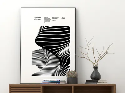 Modern Curves 08, Modern Architecture Design Poster, minimalist architecture bauhaus brutalist building curves design hadid helvetica illustration logo minimal minimalist modernist poster poster design print typography ui wall decor zaha