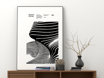 Modern Curves 08, Modern Architecture Design Poster, minimalist