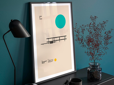 Poster Farnsworth House, Ludwig Mies van der Rohe, Minimal Archi bauhaus graphic art print helvetica illustration interior design minimal mockup poster poster design print typographic design typography ui design wall art