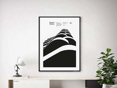 Modern Curves 15, Modern Architecture Design Poster