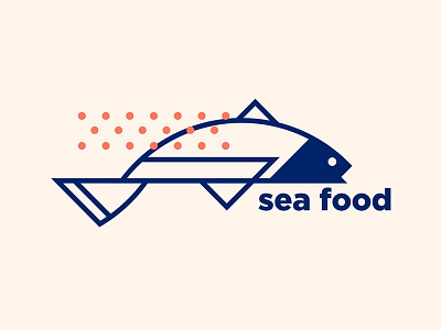 Sea Food fish food icon logo