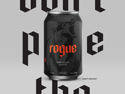 Rogue bear beer california packaging