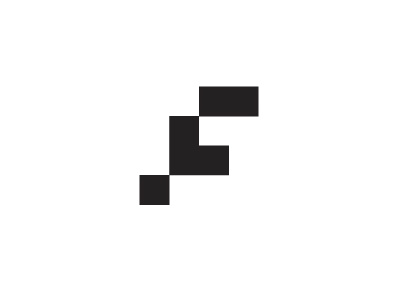 F black icon logo logotype minimalism
