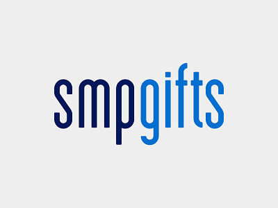SMP gifts blue identity logo typography