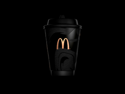 CONCEPT / McDonald's cup black cup of coffee design package