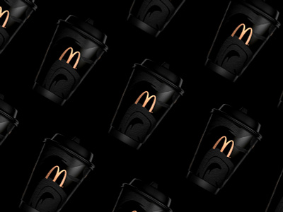 CONCEPT / McDonald's cup black cup of coffee design idea packagin