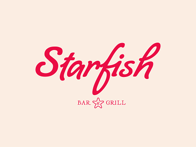 Starfish Bar and Grill Logo brand brand design brand identity branding branding design creative direction design logo logo design logodesign logos logotype typography