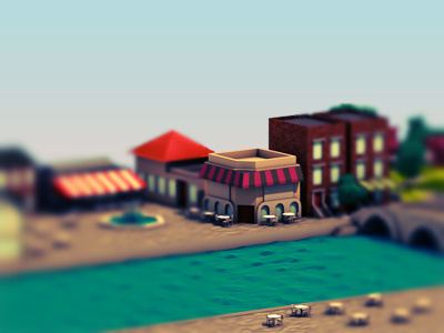 Canal 3d buildings canal polygons