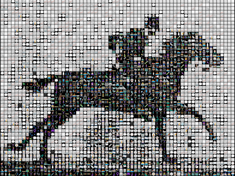 The Horse in Motion, Muybridge emoji gif mosaic