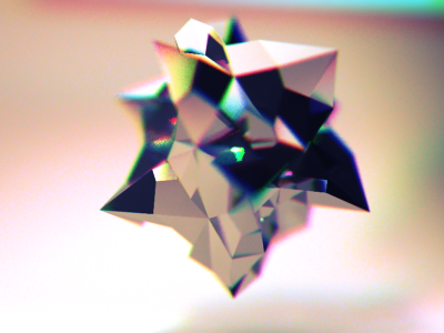 Crystal 3d motion graphics polygons