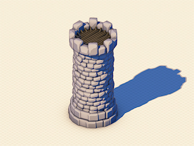 Tower 3d cell shading tower