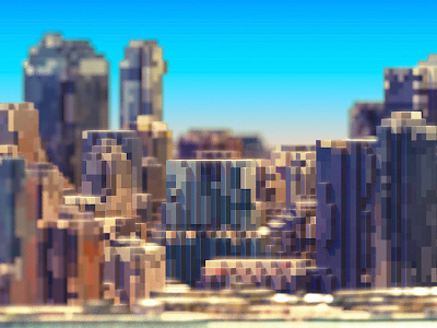 Skyline 3d buildings city new york skyline voxel