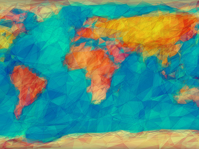 World Map illustration map polygons world