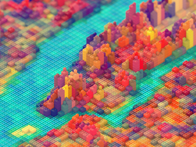 Lego New York 3d isometric lego new york