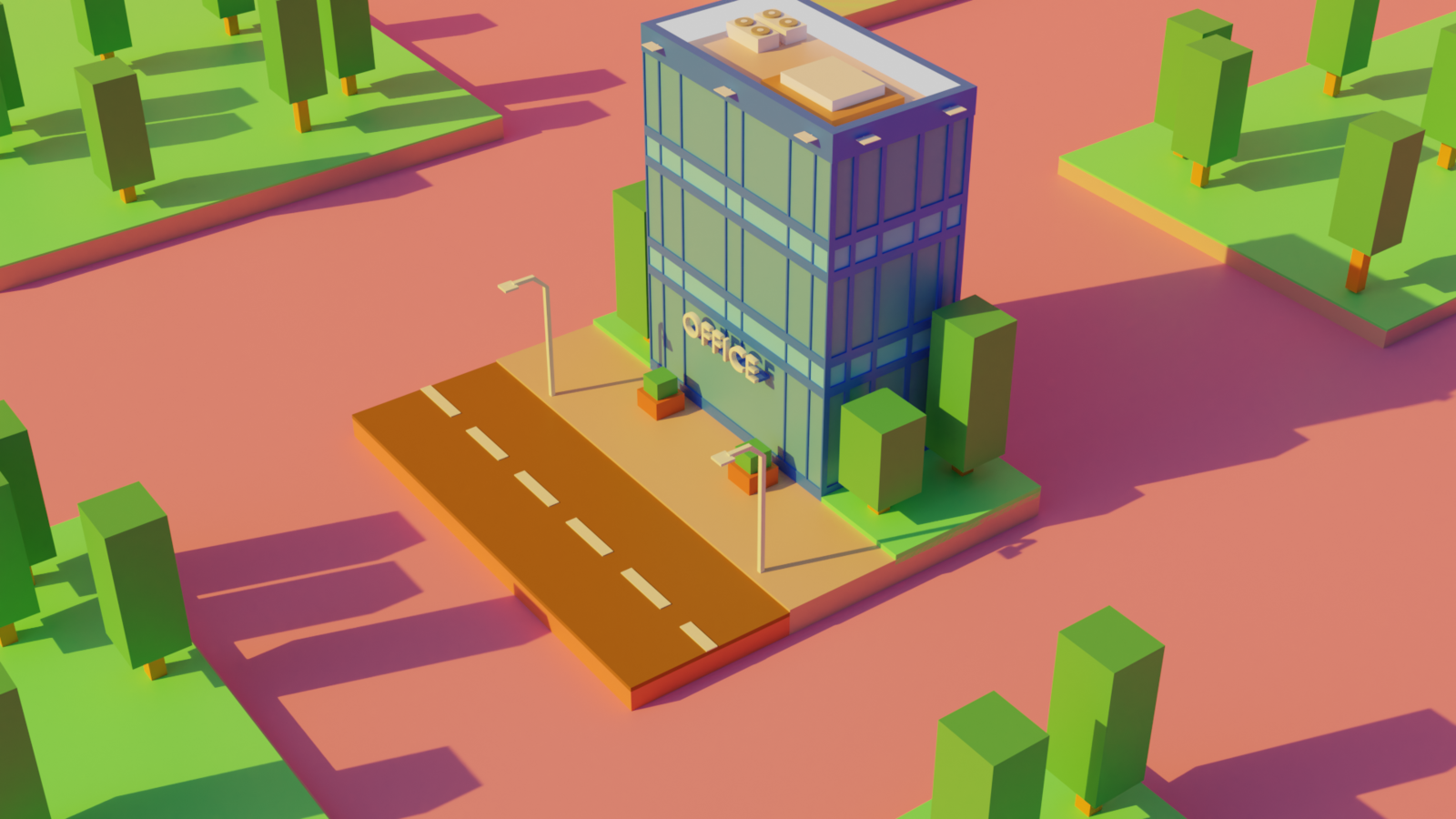 Low poly building by Sherif Dauda on Dribbble