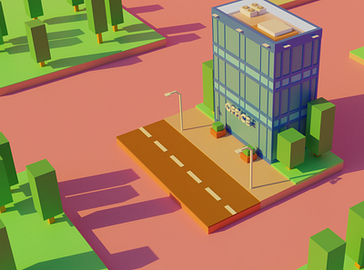 Low poly building 3d 3d design blender3d low poly lowpoly