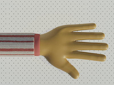 Hand blender3d hand lowpoly