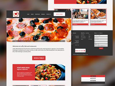 Restaurant Website Concept figma web website