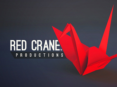 Red Crane Productions 3d c4d cinema 4d crane design graphic logo minimal origami typography