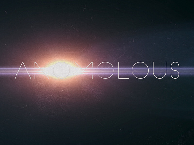 Anomalous Short film Title after effect flare graphic graphic design minimal short film title typography