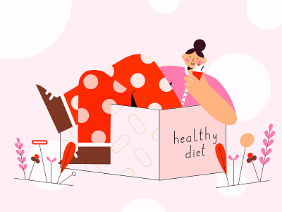 healthy diet design healthy eating healthy lifestyle illustration