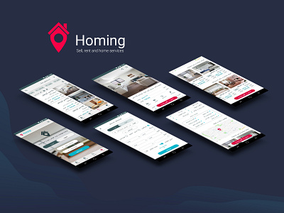 Homing App Redesign adobe xd android app concept design farsi mobile real estate redesign ui ux