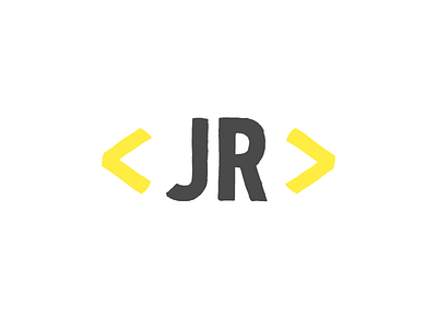 New Personal Branding Logo Small dark designer developer edges grey rough sans serif yellow