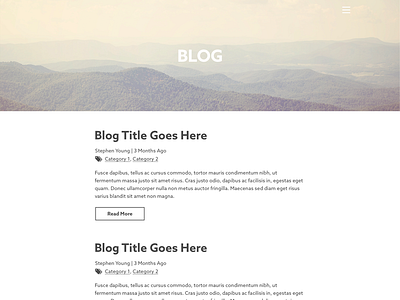 Blog Page for Upcoming Wesbite clean design development mountains nature simple web white