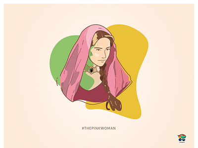 Portrait of pink hood actress design illustration illustrator portrait art vector art