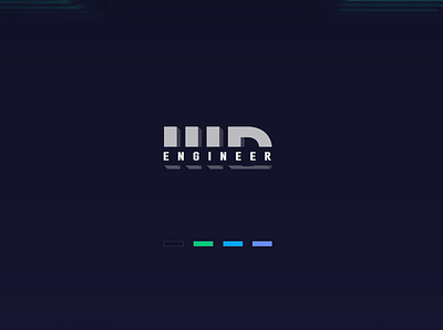 IIID ENGINDEER LOGO 3d branding engineer flat logo minimal