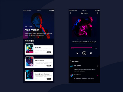 Music app ui