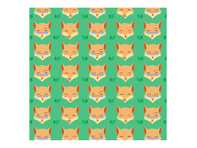 лисички fox foxes pattern