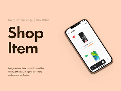 Share — Daily UI #012 app app design app ui challenge dailyui design ecommerce item minimal product shop shop item ui ux