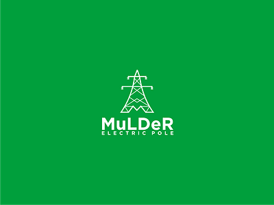Mulder Electric Pole logo design logo logo design