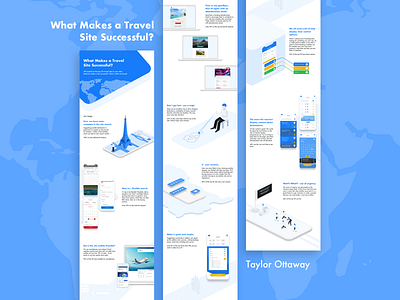 What Makes a Travel Site Successful blue design ecommerce graphic info infographic isometric tips travel ui ux website