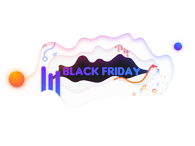 Black Friday: The Ultimate Guide black black friday blog blog graphic blog illustration chart charts design ecommerce friday glow gradient graphic graphs illustration layers numbers