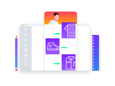 Email Design design ecommerce email flat gradient gradient design graphic illustration pencil ruler sketch sketchapp tools