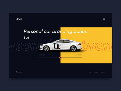 Uber Start for drivers - interactive (Dark Theme)